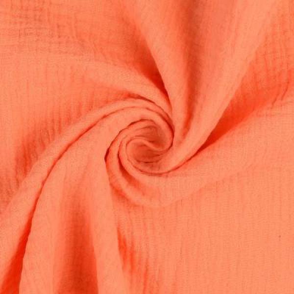 Musselin - Double Gauze -  Uni Apricot